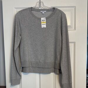 Bar III Medium Heather Gray Top